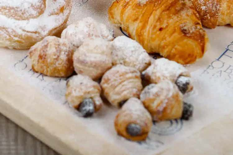 Croissants micro de chocolate