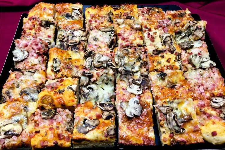 Surtido de pizzas veganas