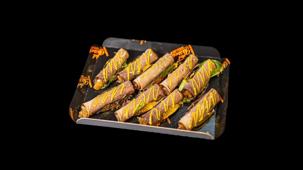 Mini rollitos de roast beef